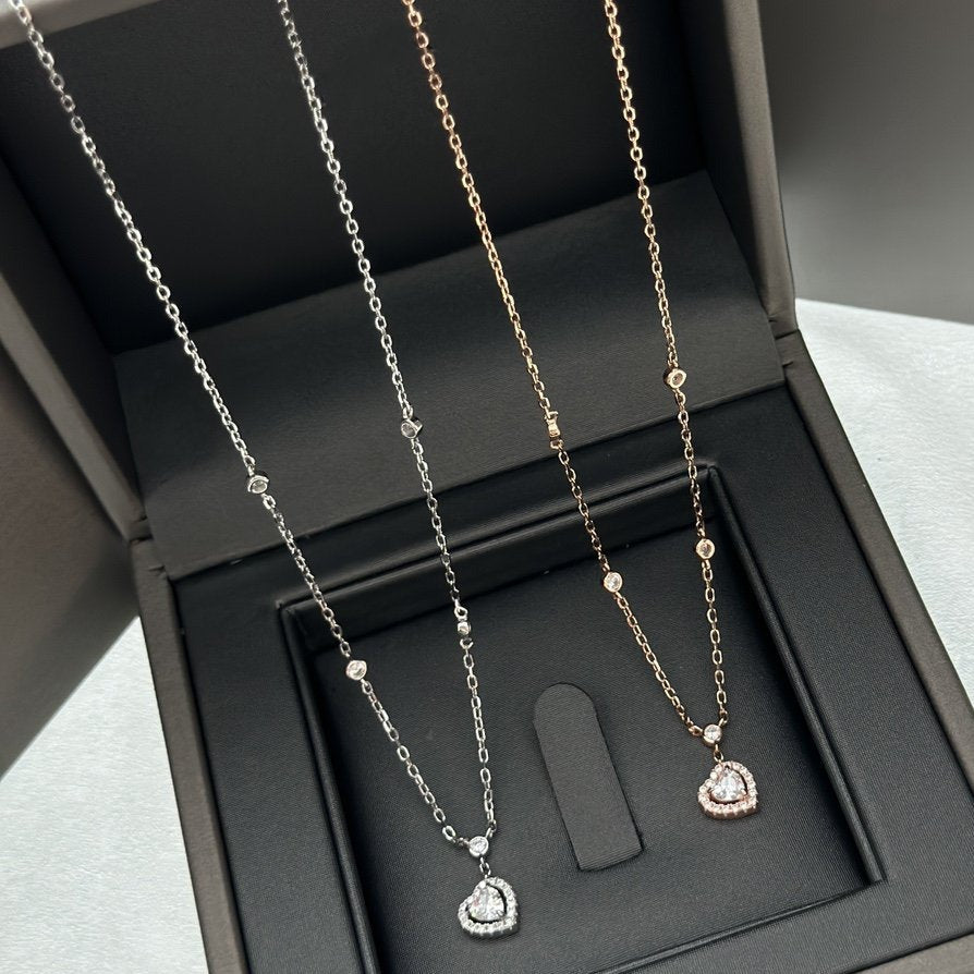 [Panda Jewelry]JOY HEART DIAMOND NECKLACE