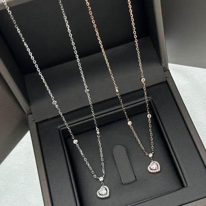 [Panda Jewelry]JOY HEART DIAMOND NECKLACE