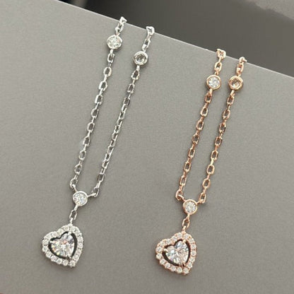 [Panda Jewelry]JOY HEART DIAMOND NECKLACE