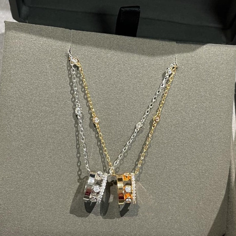 [Panda Jewelry]CHAIN MOVE ROMANE PEDAND NECKLACE