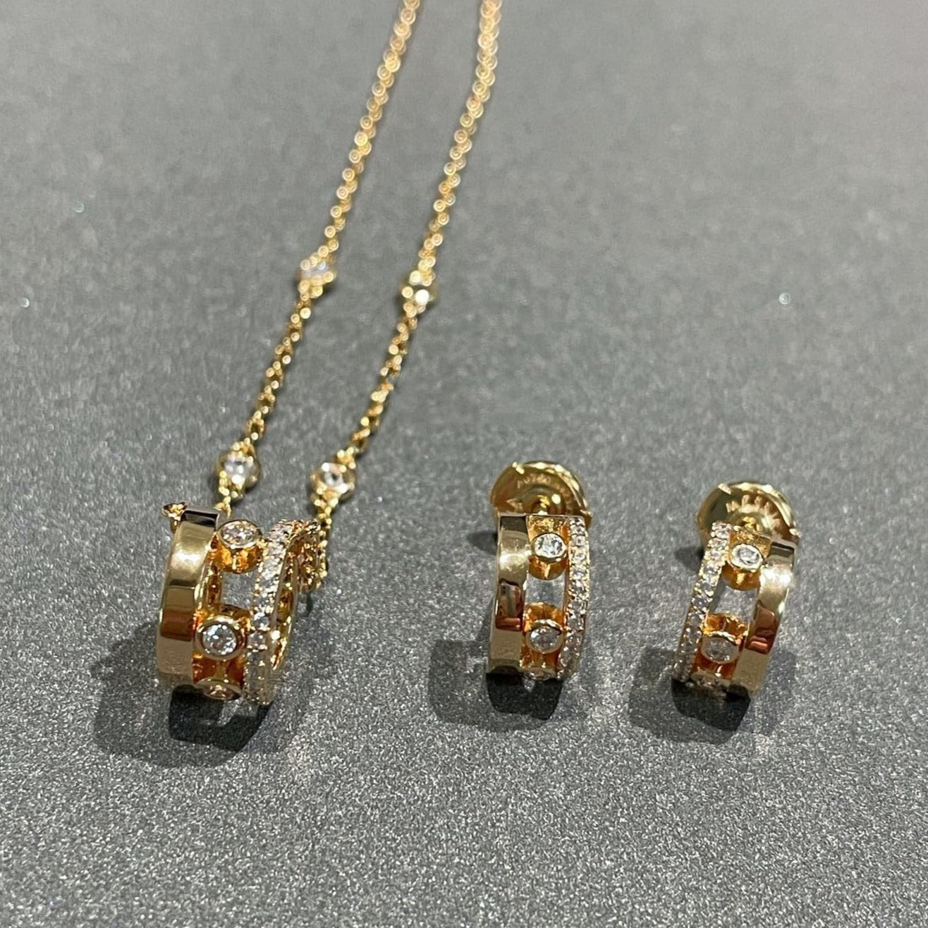 [Panda Jewelry]CHAIN MOVE ROMANE PEDAND NECKLACE