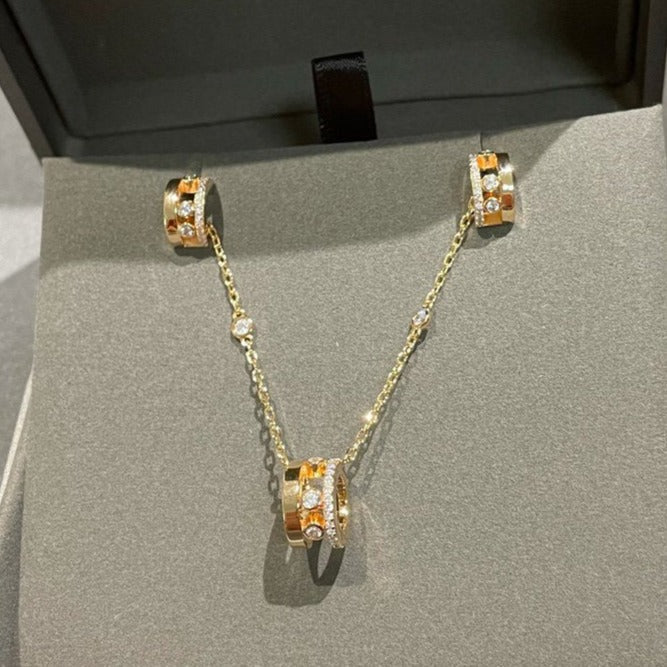 [Panda Jewelry]CHAIN MOVE ROMANE PEDAND NECKLACE