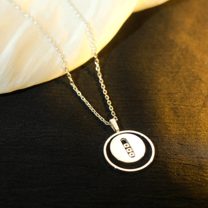 [Panda Jewelry]LUCKY MOVE MM SILVER DIAMOND NECKLACE