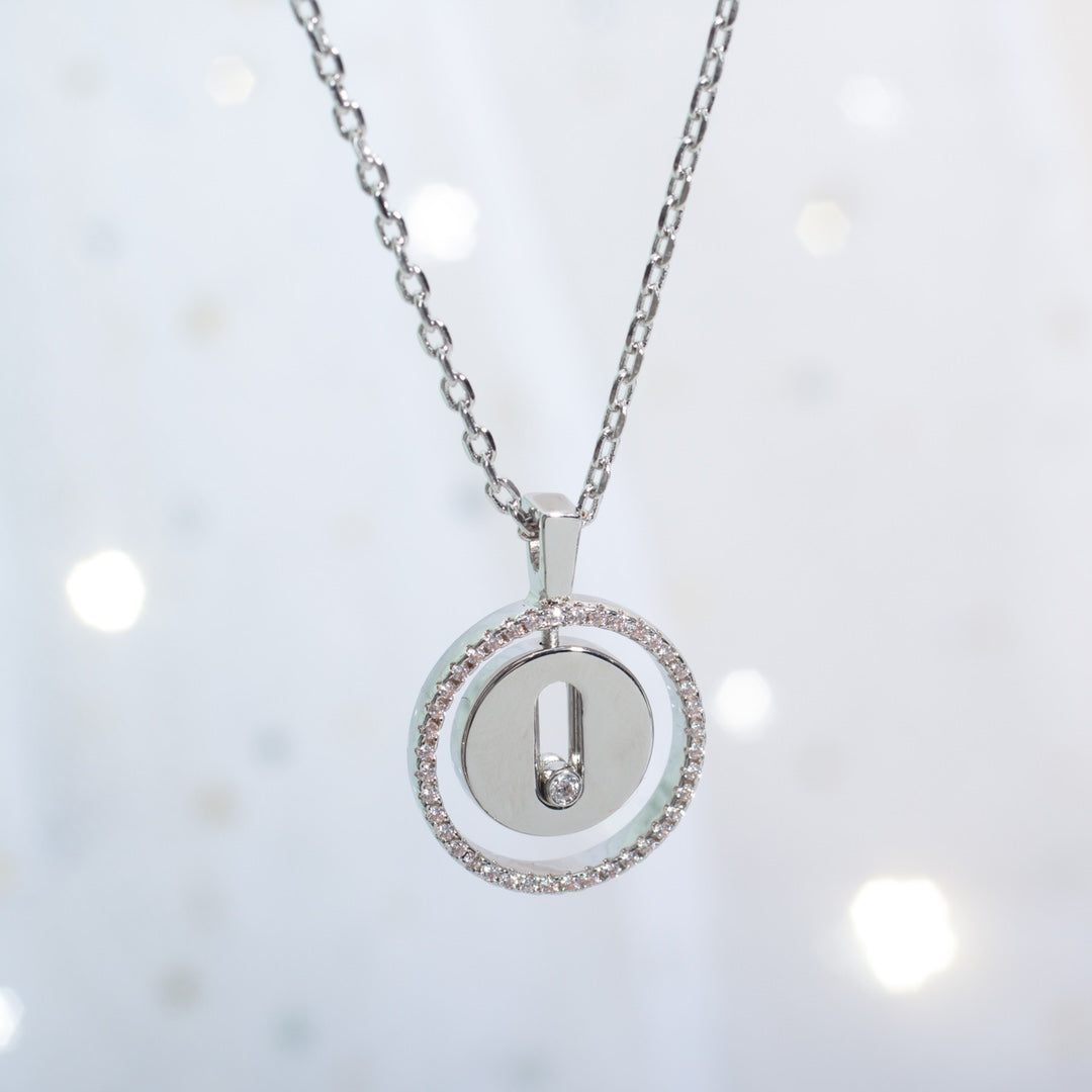 [Panda Jewelry]LUCKY MOVE PM NECKLACE SILVER DIAMOND