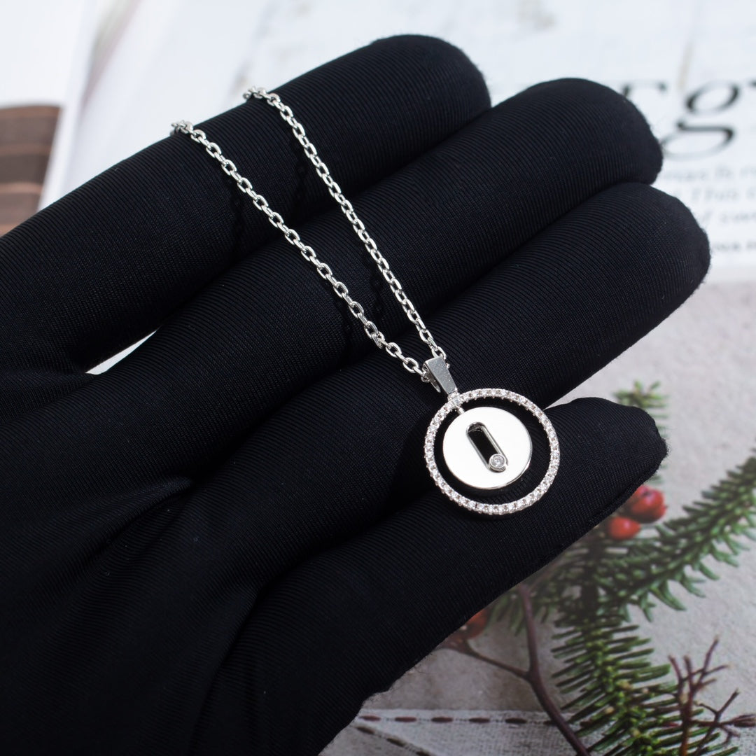 [Panda Jewelry]LUCKY MOVE PM NECKLACE SILVER DIAMOND