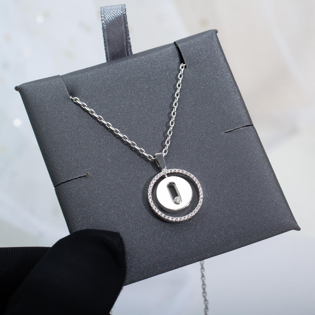 [Panda Jewelry]LUCKY MOVE PM NECKLACE SILVER DIAMOND