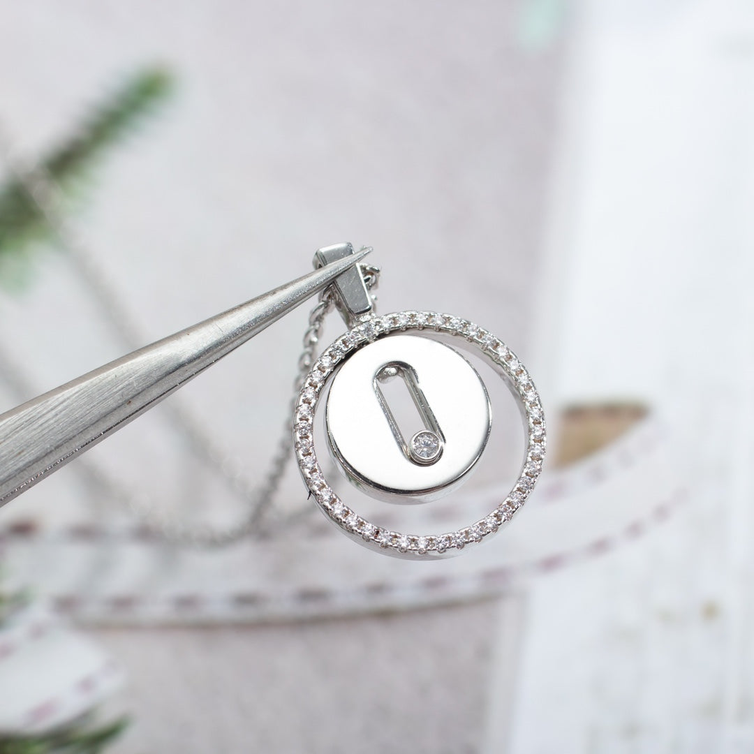 [Panda Jewelry]LUCKY MOVE PM NECKLACE SILVER DIAMOND