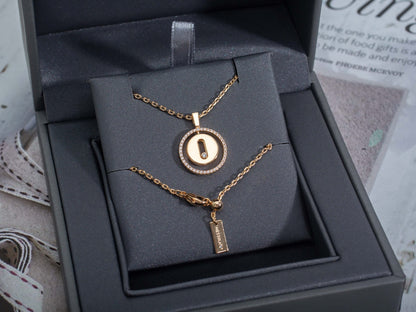 [Panda Jewelry]LUCKY MOVE PM NECKLACE PINK GOLD DIAMOND
