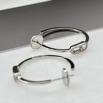 [Panda Jewelry]CREOLES MOVE UNO PM DIAMOND EARRINGS