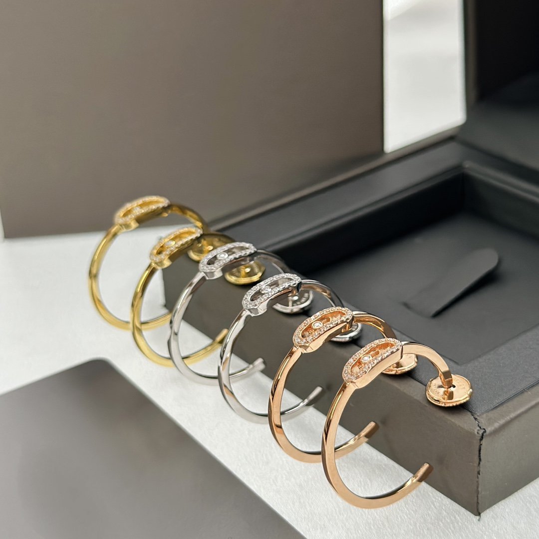 [Panda Jewelry]CREOLES MOVE UNO PM DIAMOND EARRINGS