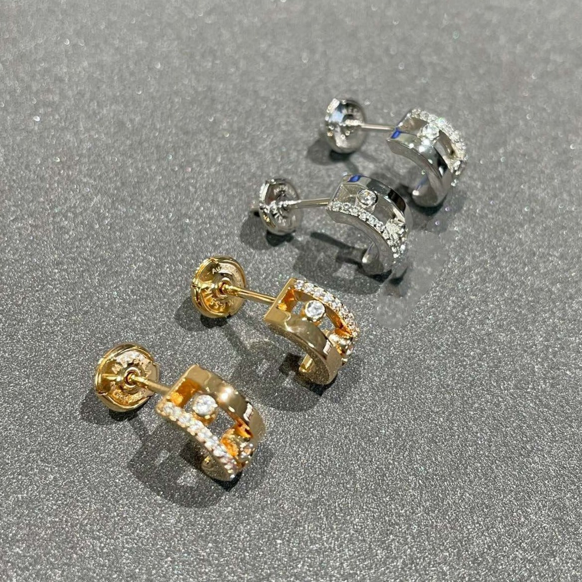 [Panda Jewelry]MOVE ROMANE EARRINGS DIAMOND