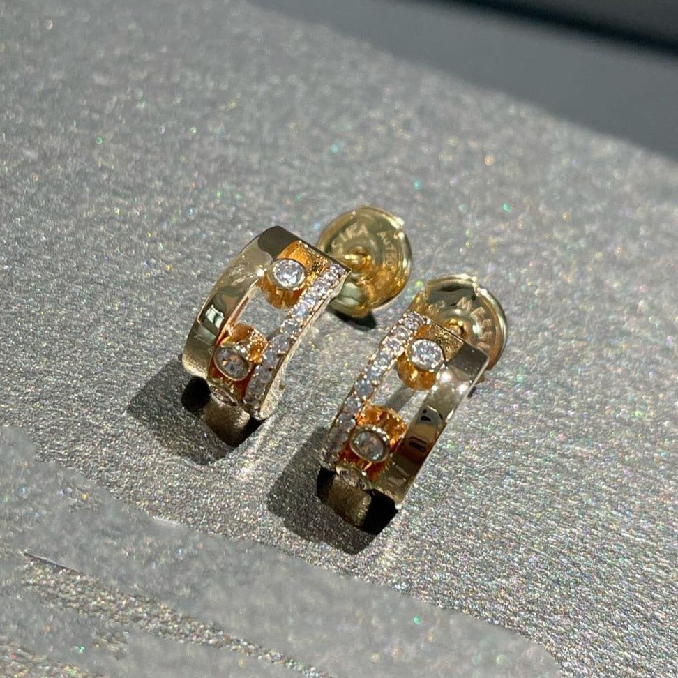 [Panda Jewelry]MOVE ROMANE EARRINGS DIAMOND