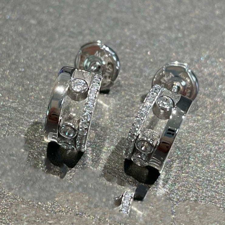 [Panda Jewelry]MOVE ROMANE EARRINGS DIAMOND