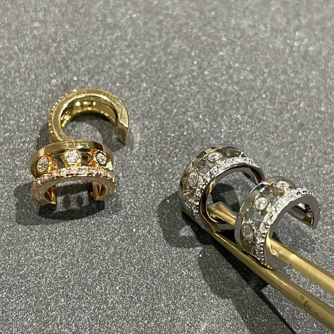 [Panda Jewelry]MOVE ROMANE EARRINGS DIAMOND