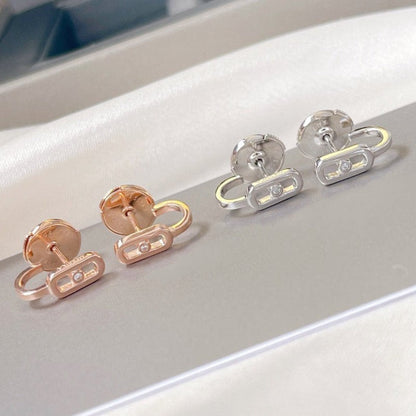 [Panda Jewelry]CREOLES MOVE UNO MINI 1 DIAMOND EARRINGS