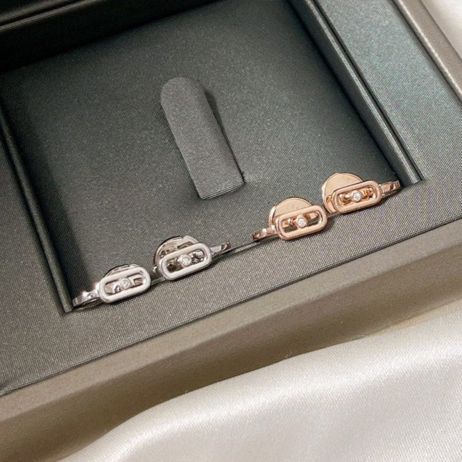 [Panda Jewelry]CREOLES MOVE UNO MINI 1 DIAMOND EARRINGS