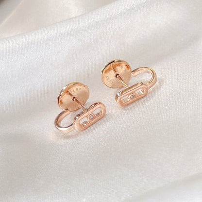 [Panda Jewelry]CREOLES MOVE UNO MINI 1 DIAMOND EARRINGS
