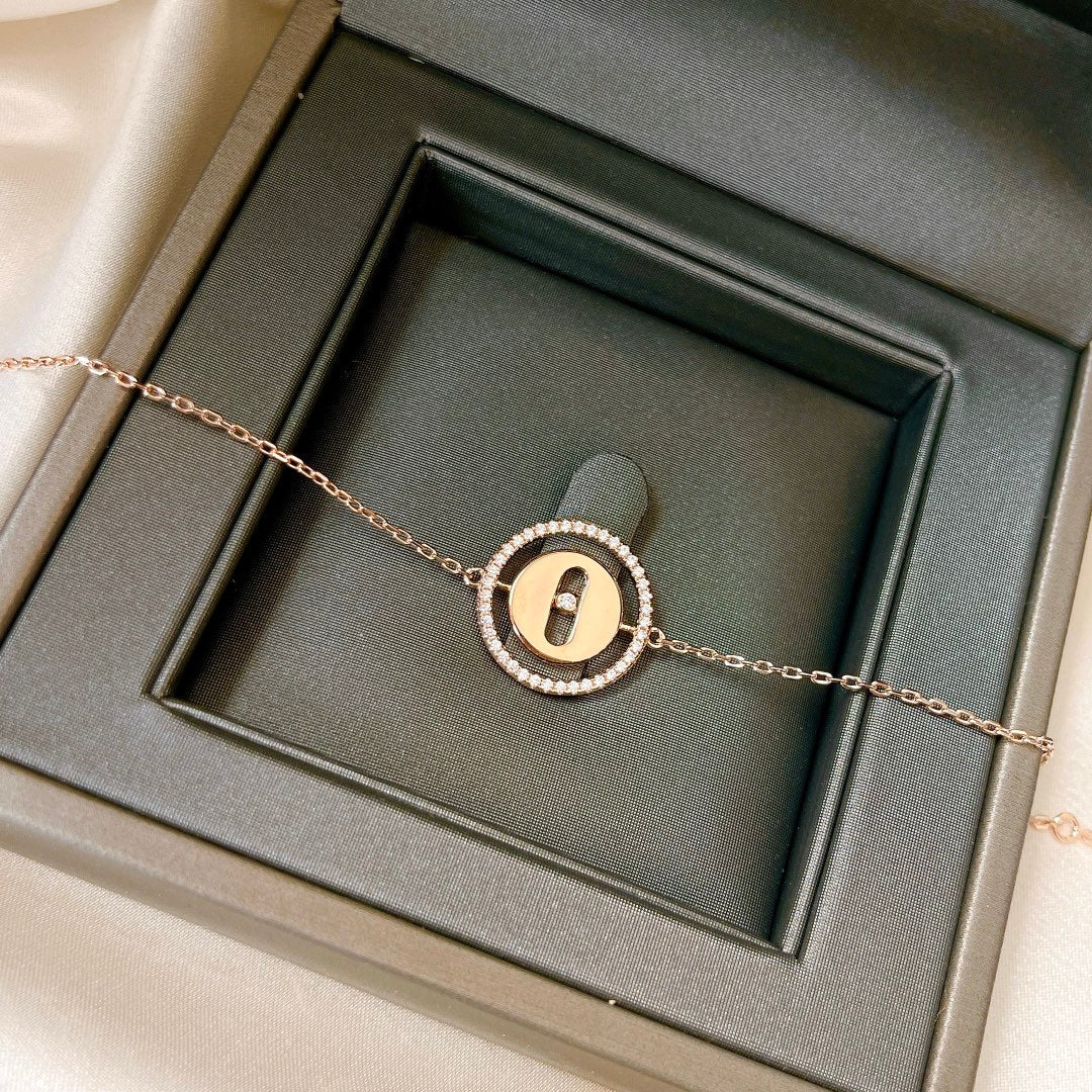 [Panda Jewelry]LUCKY MOVE PAVED DIAMOND BRACELET