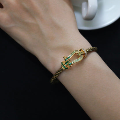 [Panda Jewelry]FORCE 10 GOLD GREEN DIAMOND PAVED