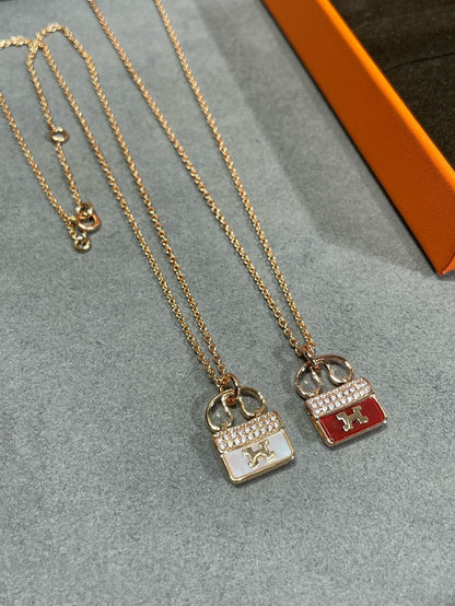 [Panda Jewelry]H CIRCE MOISSANITE PENDANT NECKLACE GOLD