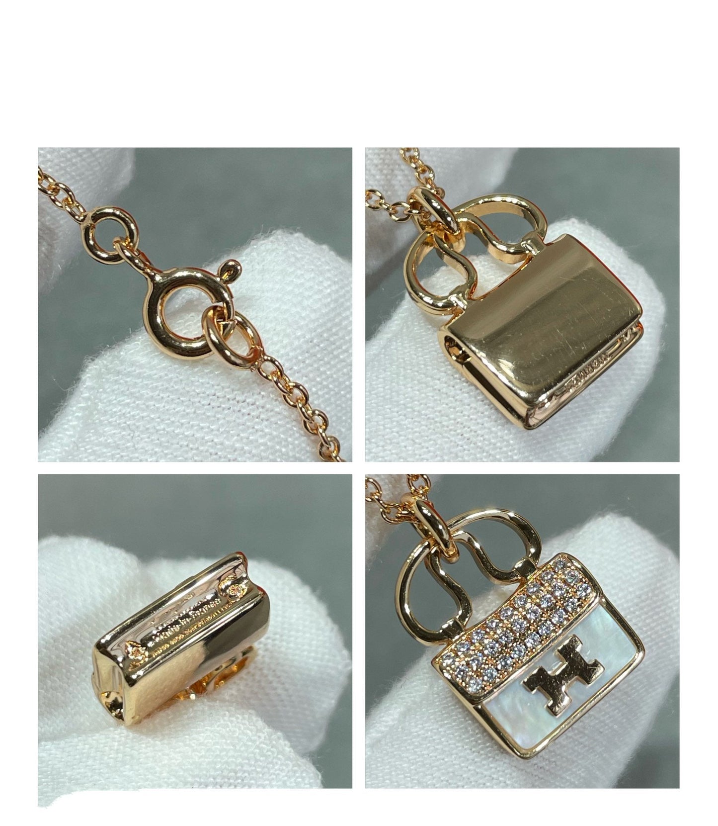 [Panda Jewelry]H CIRCE MOISSANITE PENDANT NECKLACE GOLD