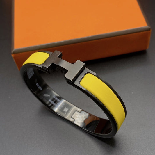 [Panda Jewelry]CLIC HM SO BLACK YELLOW BRACELET