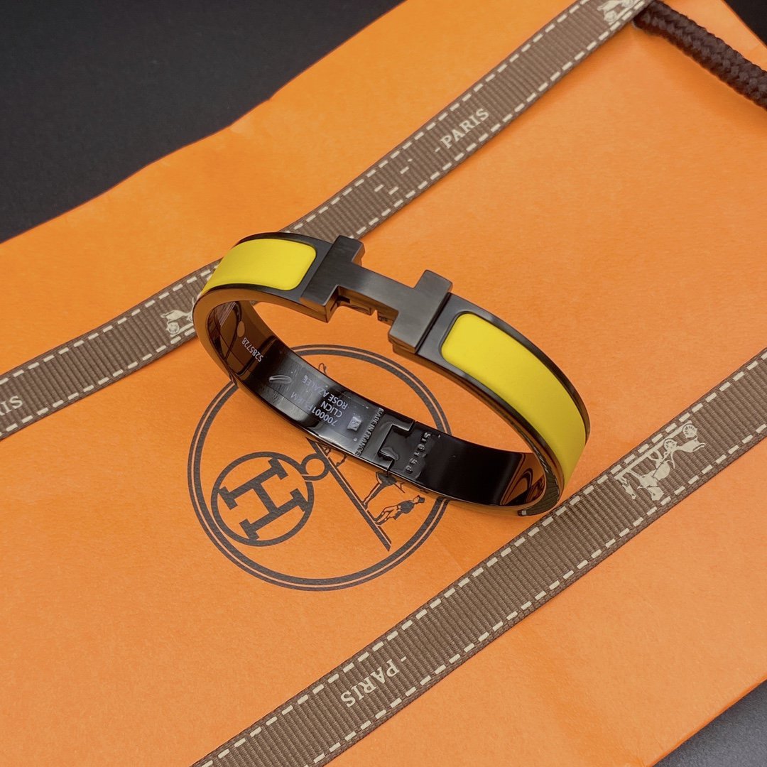 [Panda Jewelry]CLIC HM SO BLACK YELLOW BRACELET