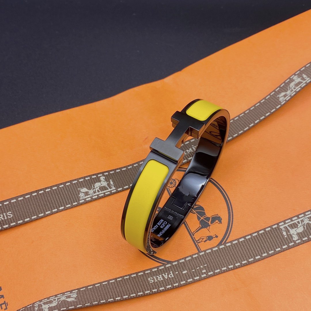 [Panda Jewelry]CLIC HM SO BLACK YELLOW BRACELET