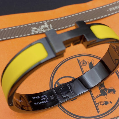 [Panda Jewelry]CLIC HM SO BLACK YELLOW BRACELET