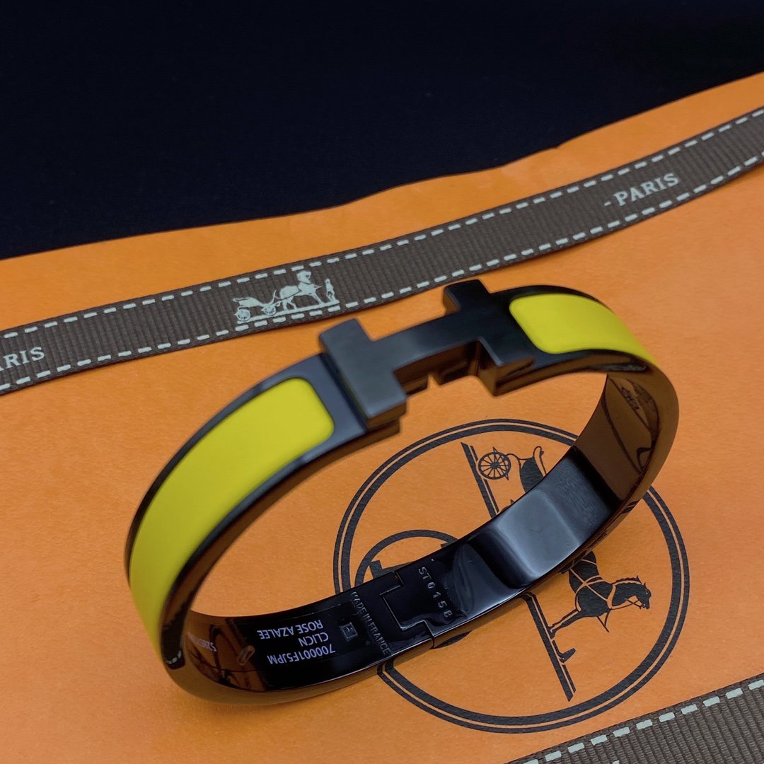 [Panda Jewelry]CLIC HM SO BLACK YELLOW BRACELET