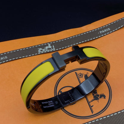 [Panda Jewelry]CLIC HM SO BLACK YELLOW BRACELET