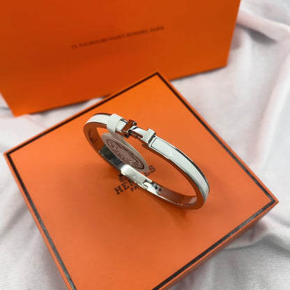 [Panda Jewelry]CLASSIC HM CLIC WHITE 8MM ENAMEL BRACELET