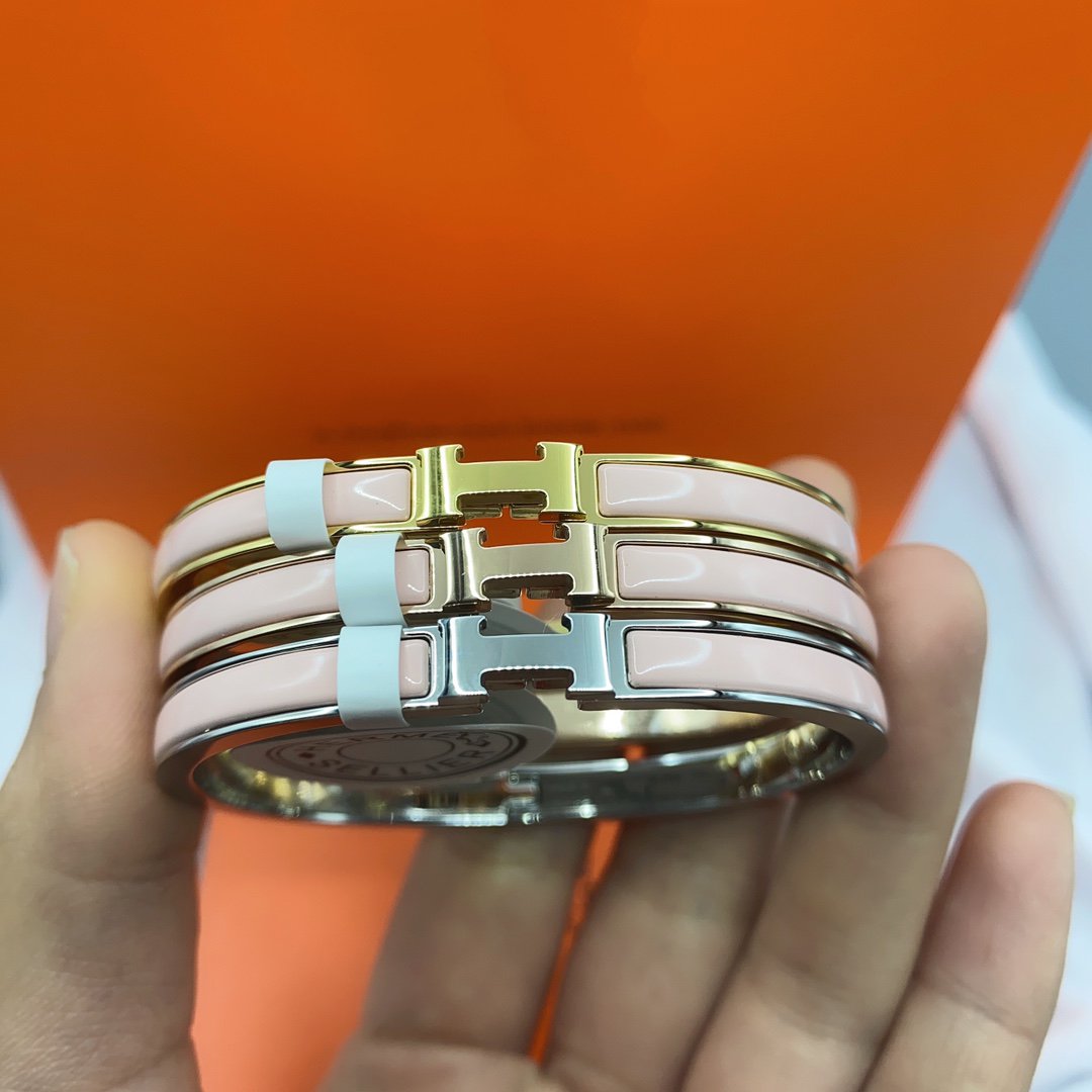 [Panda Jewelry]CLASSIC HM CLIC  PINK 8MM ENAMEL BRACELET