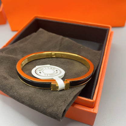 [Panda Jewelry]CLASSIC HM CLIC BLACK 8MM ENAMEL BRACELET