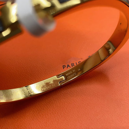 [Panda Jewelry]CLASSIC HM CLIC BLACK 8MM ENAMEL BRACELET