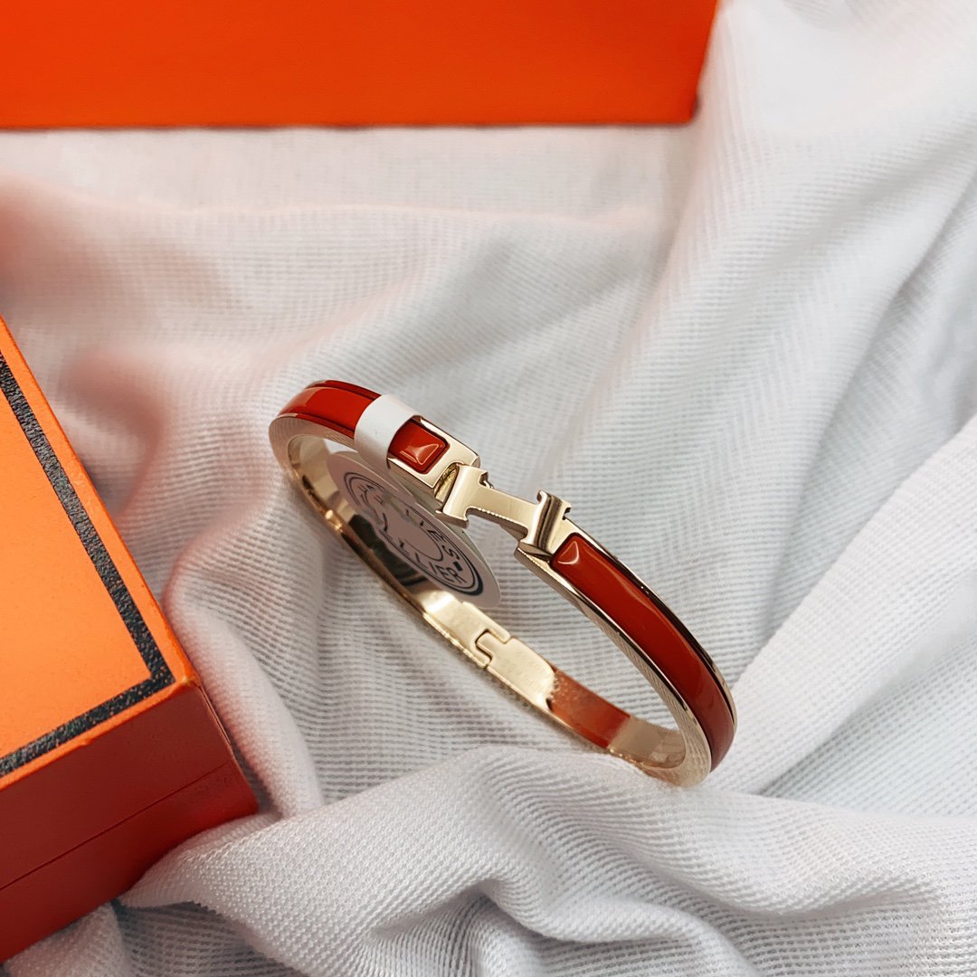 [Panda Jewelry]CLASSIC HM CLIC RED 8MM ENAMEL BRACELET