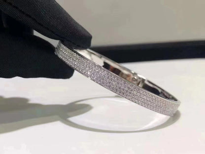 [Panda Jewelry]HM KELLY BRACELET IN SILVER AND FULL PAVE DIAMOND