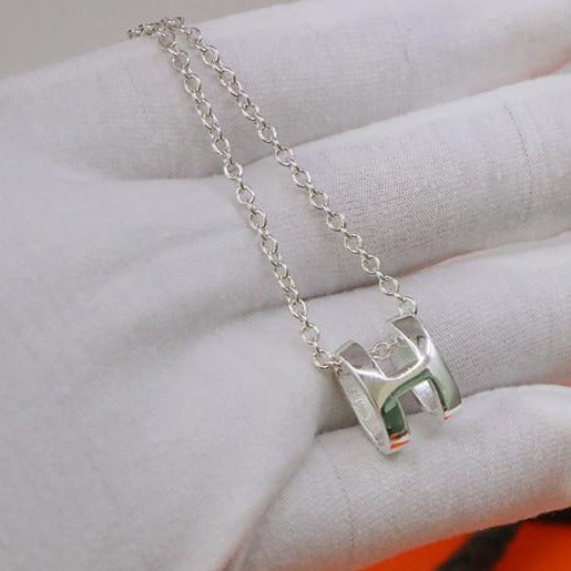 [Panda Jewelry]HM NECKLACE H LETTER OVAL SERIES