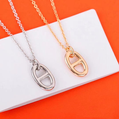 [Panda Jewelry]HM PIG NOSE NECKLACE