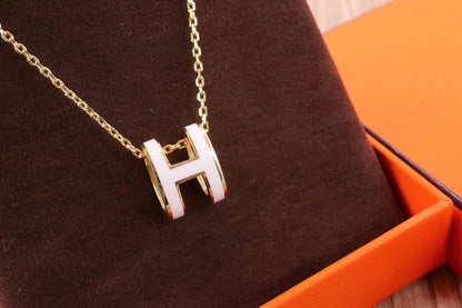 [Panda Jewelry]HM CLIC YELLOW ENAMEL GOLD NECKLACE