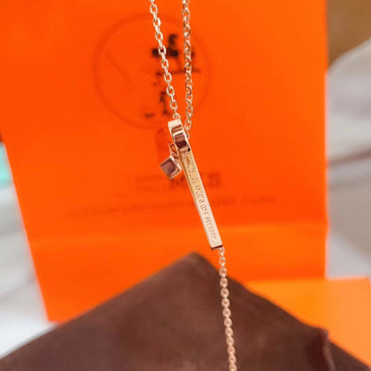 [Panda Jewelry]HM NECKLACE PLATINUM ROSE GOLD DIAMOND
