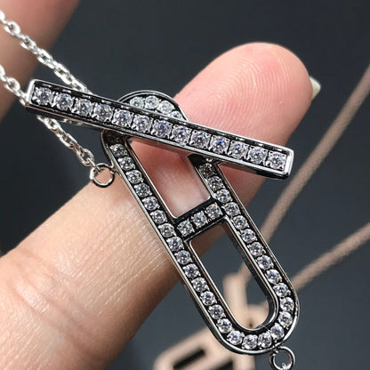 [Panda Jewelry]HM NECKLACE PLATINUM ROSE GOLD DIAMOND
