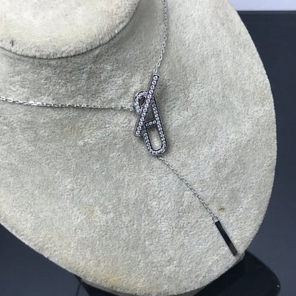 [Panda Jewelry]HM NECKLACE PLATINUM ROSE GOLD DIAMOND