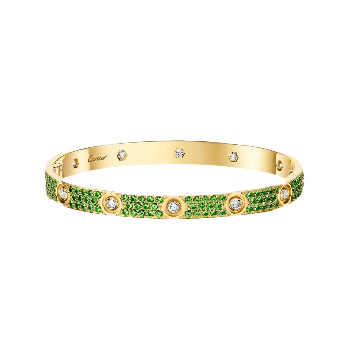 [✨Panda Jewelry💎]2026 PAVE GEMSTONE LOVE BRACELET 6.1MM 10 DIAMONDS