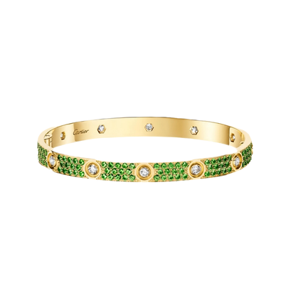 [✨Panda Jewelry💎]2026 PAVE GEMSTONE LOVE BRACELET 6.1MM 10 DIAMONDS