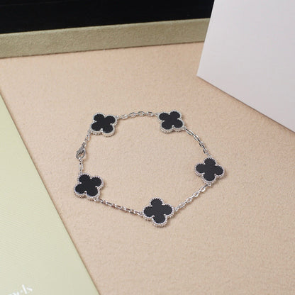 [Panda Jewelry] CLOVER 5 MOTIF ONYXS BRACELET COLLECTION