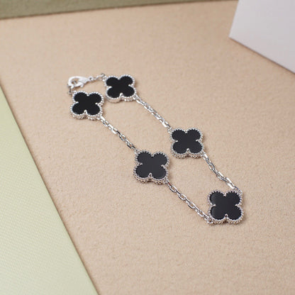 [Panda Jewelry] CLOVER 5 MOTIF ONYXS BRACELET COLLECTION