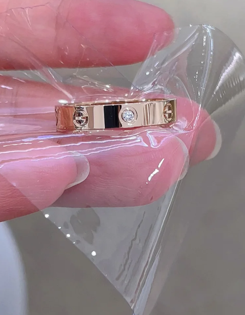 [Panda Jewelry]LOVE RING 4MM 1 DIAMOND