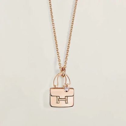 [Panda Jewelry]AMULETTE PEDANT ROSE GOLD NECKLACE