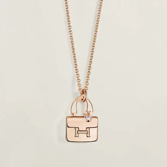 [Panda Jewelry]AMULETTE PEDANT ROSE GOLD NECKLACE
